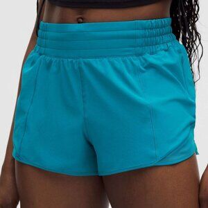 Lululemon Hotty Hot High-Rise Lined Short 2.5" Hawaiian Blue Size 0 RARE